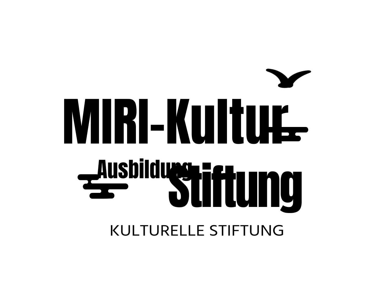 Stiftungslogo einer Bildungsorganisation mit typografischem Konzept