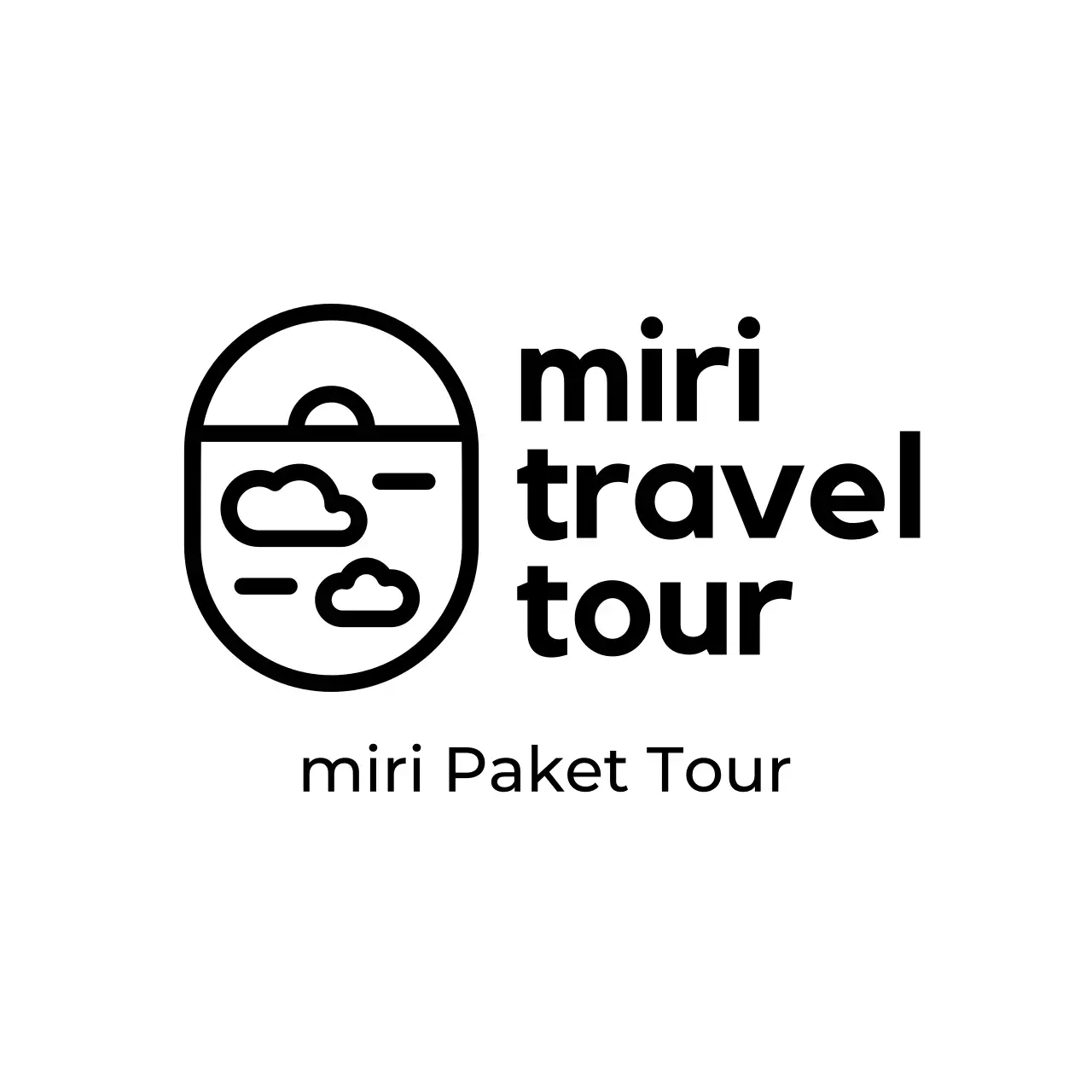 Einfaches, sauberes, illustriertes Reisebüro-Logo