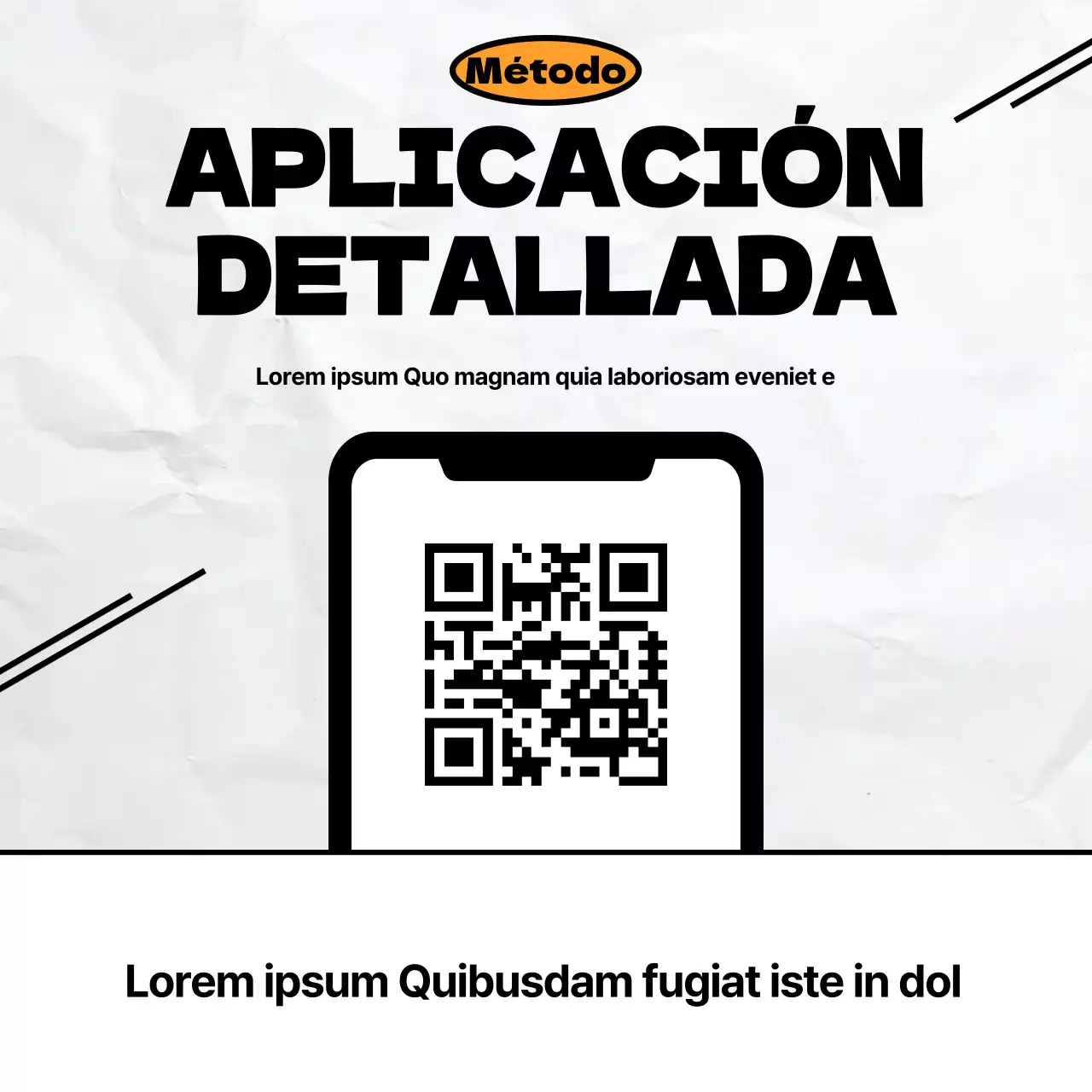 Anuncio minimalista de reclutamiento de un club de fútbol en negro y naranja
