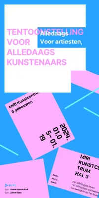 Promoot een levendige kunsttentoonstelling in roze