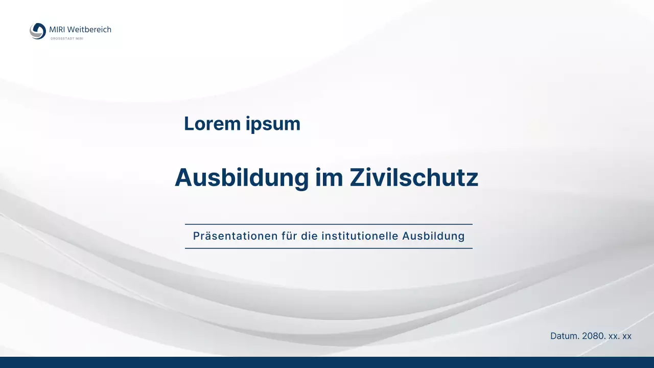 Einfache, marineblaue Zivilschutzausbildung