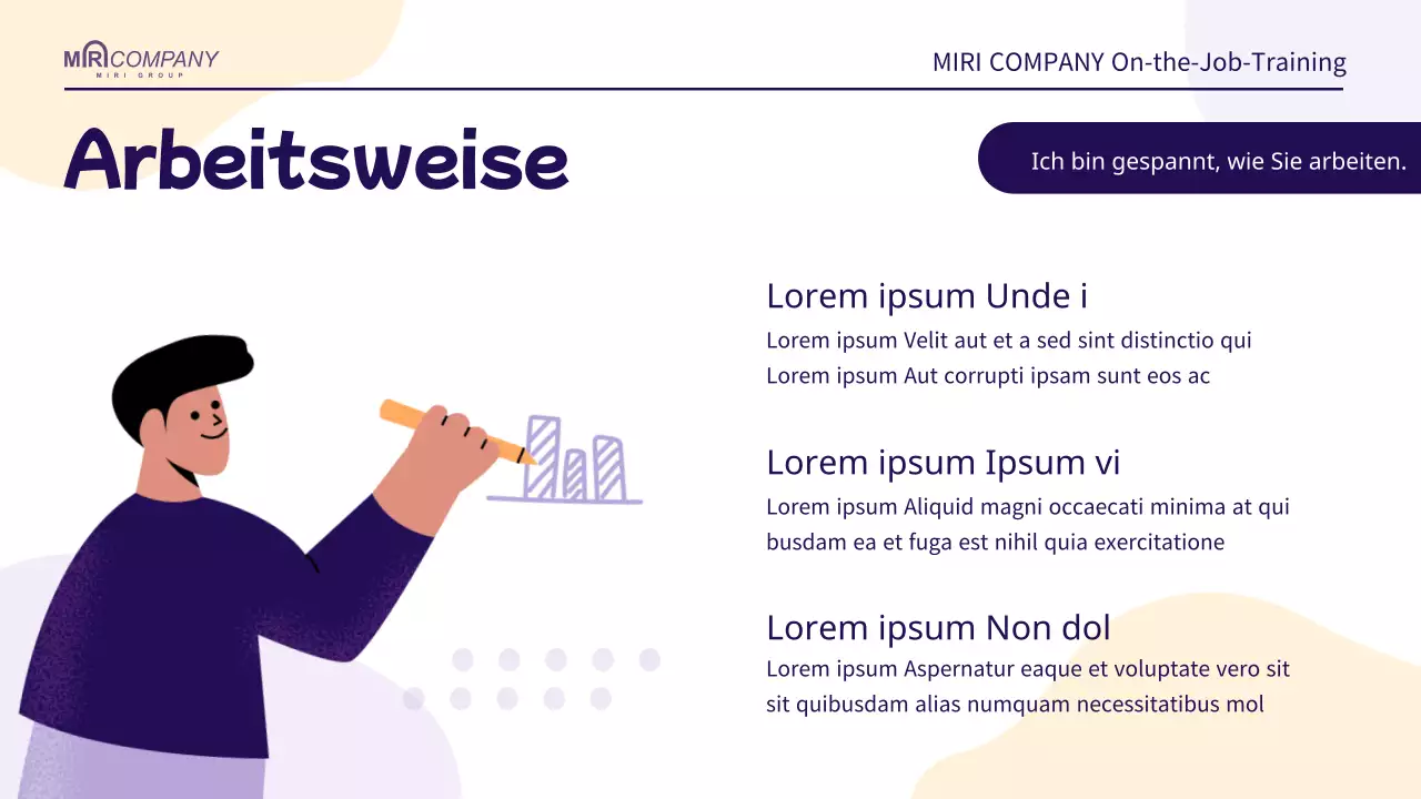 Ein einfacher HR-Schulungsleitfaden in Mauve und Orange