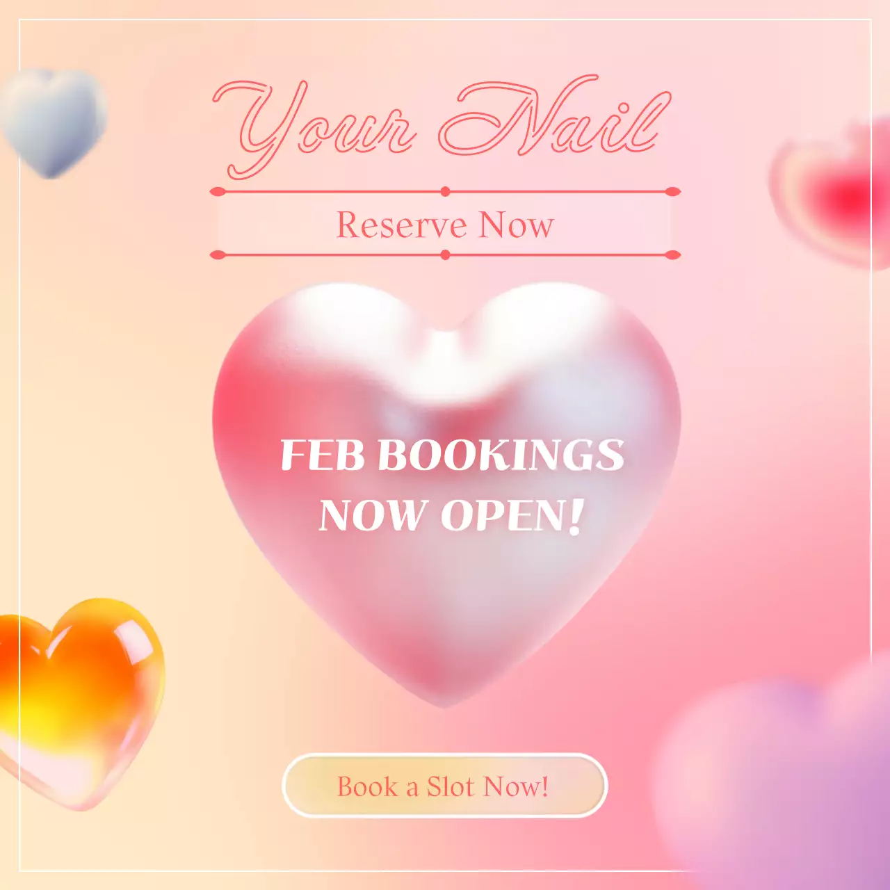 Pink Elegant Nail Promotion Social Media Post