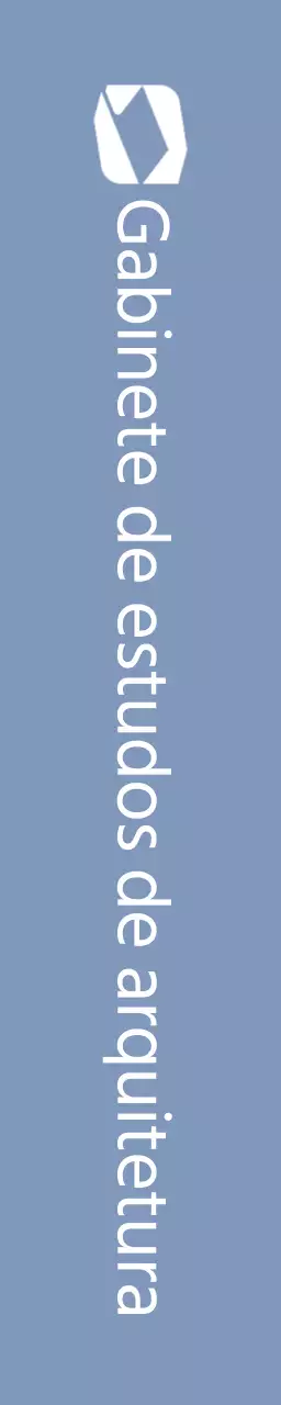 Logótipo da empresa com formas geométricas simples em branco