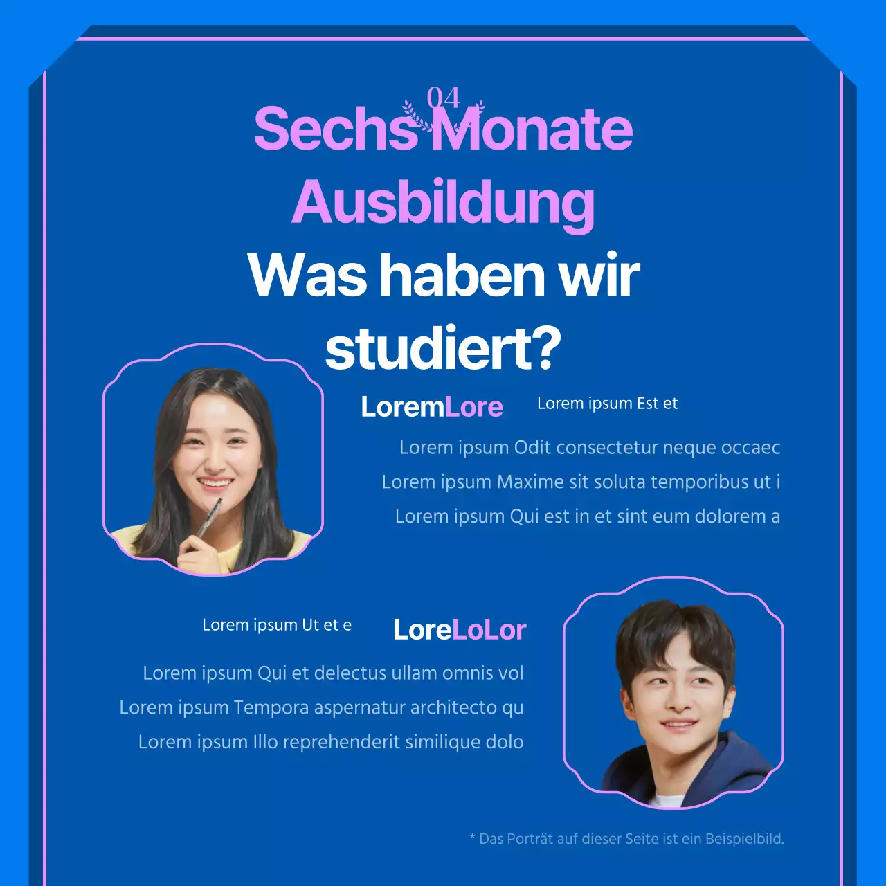 Ein kitschiger blau-gelber Abschlusspfosten