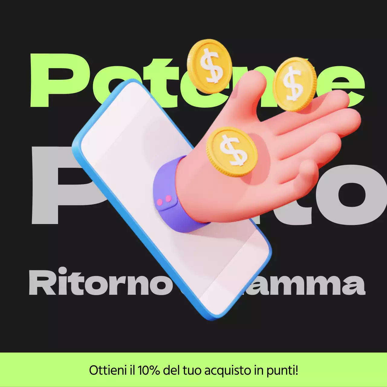 Posta in gioco Cyberpunk punti in nero e verde lime