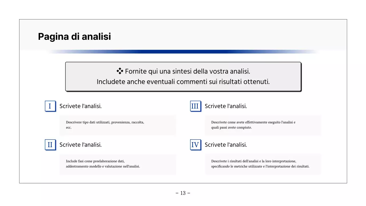 Rapporto di base stampabile in blu navy e grigio