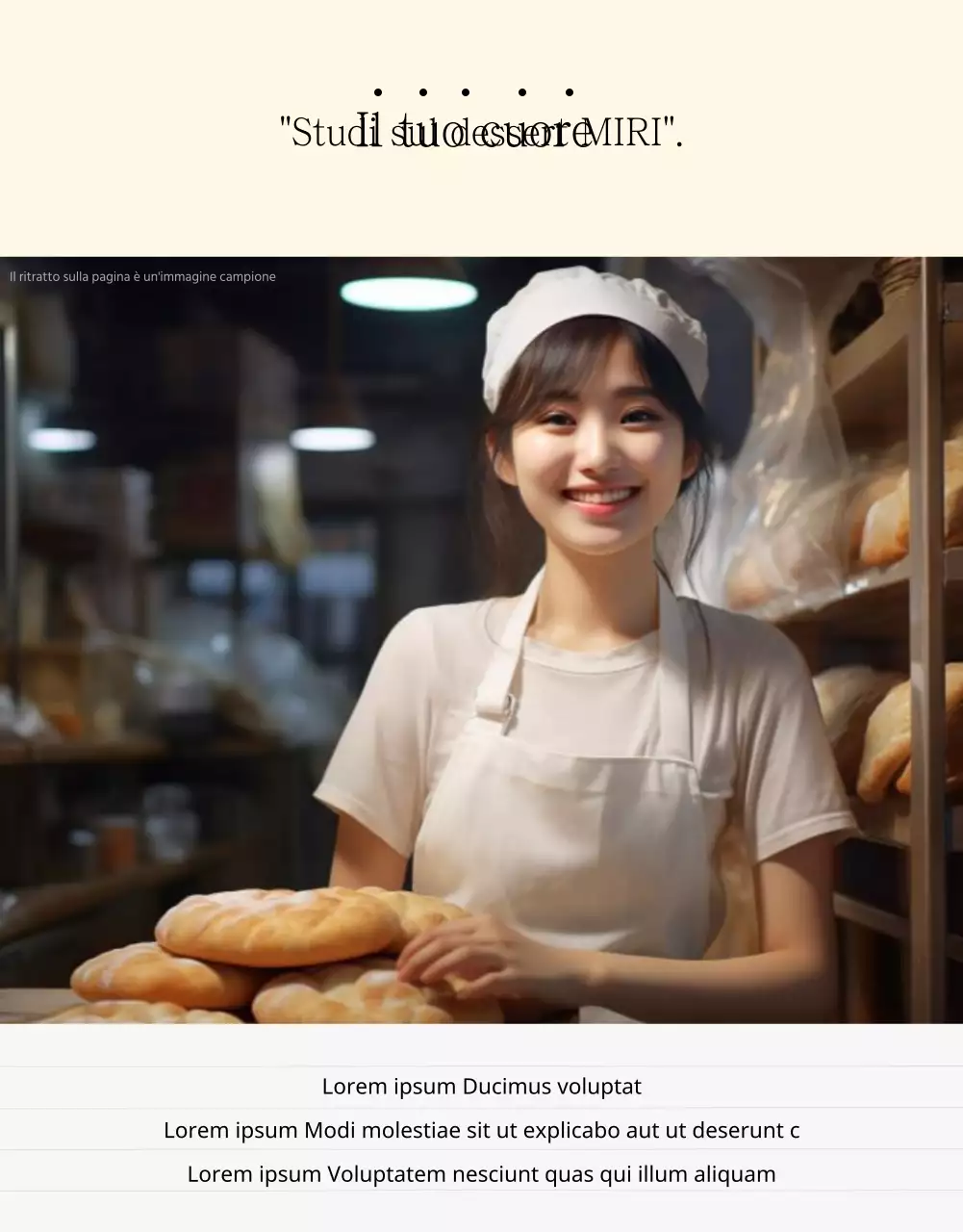 Annuncio della vendita di una semplice torta beige e avorio