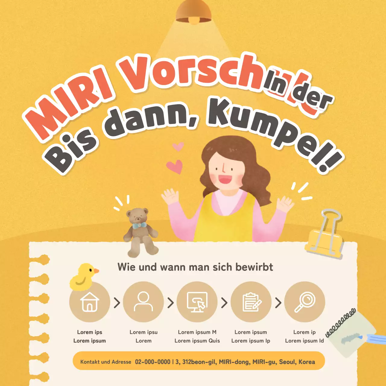 Grüne und gelbe Kindergarten Kleinanzeigen