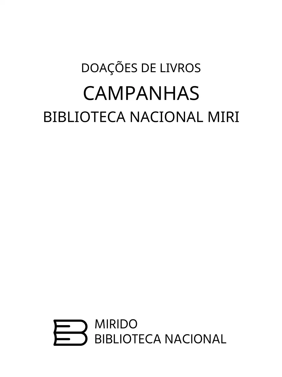 Um conceito simples para uma biblioteca nacional com um logótipo de livro de biblioteca