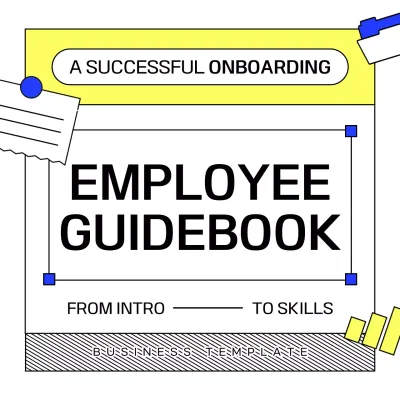 Yellow Modern Employee Guide Social Media Post
