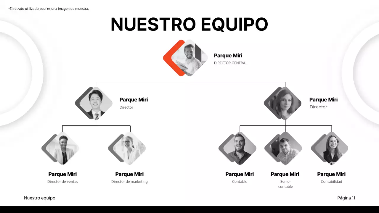 Material clásico para informes comerciales en negro y rojo