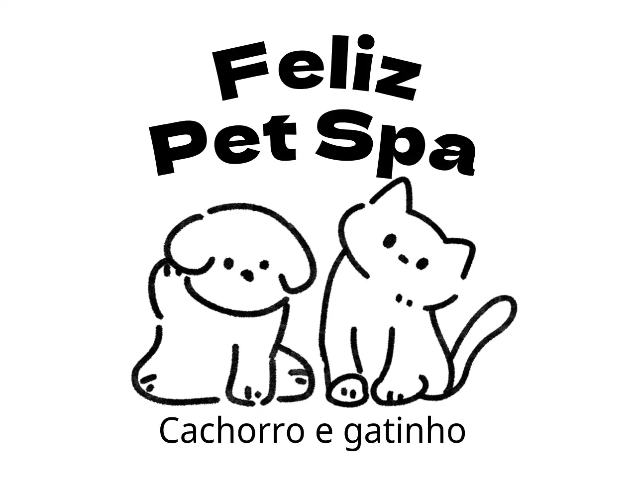 Uma loja de cuidados para animais de estimação com ilustrações engraçadas