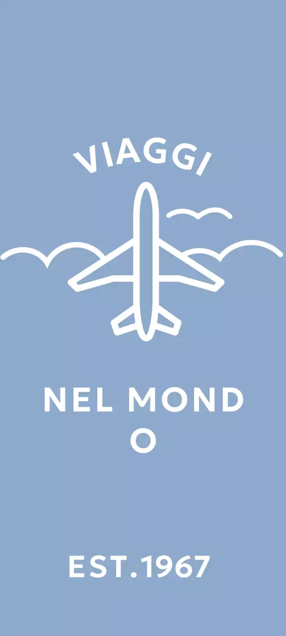 Un concetto semplice di agenzia di viaggi con l'illustrazione di un aereo