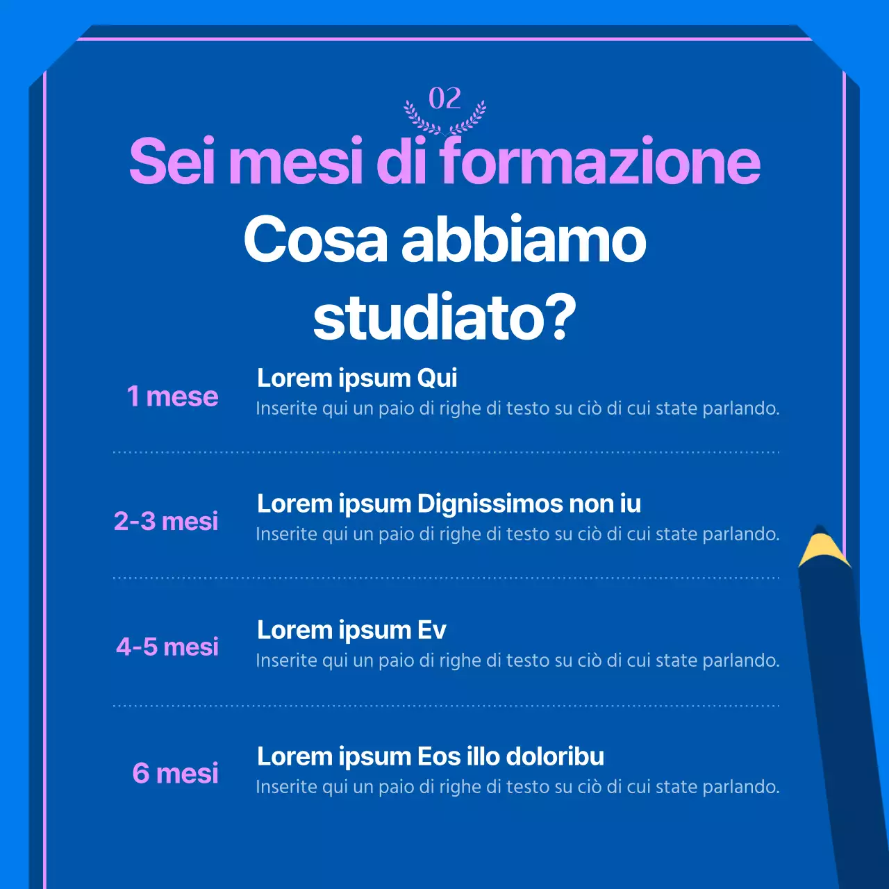 Un post di completamento kitsch blu e giallo