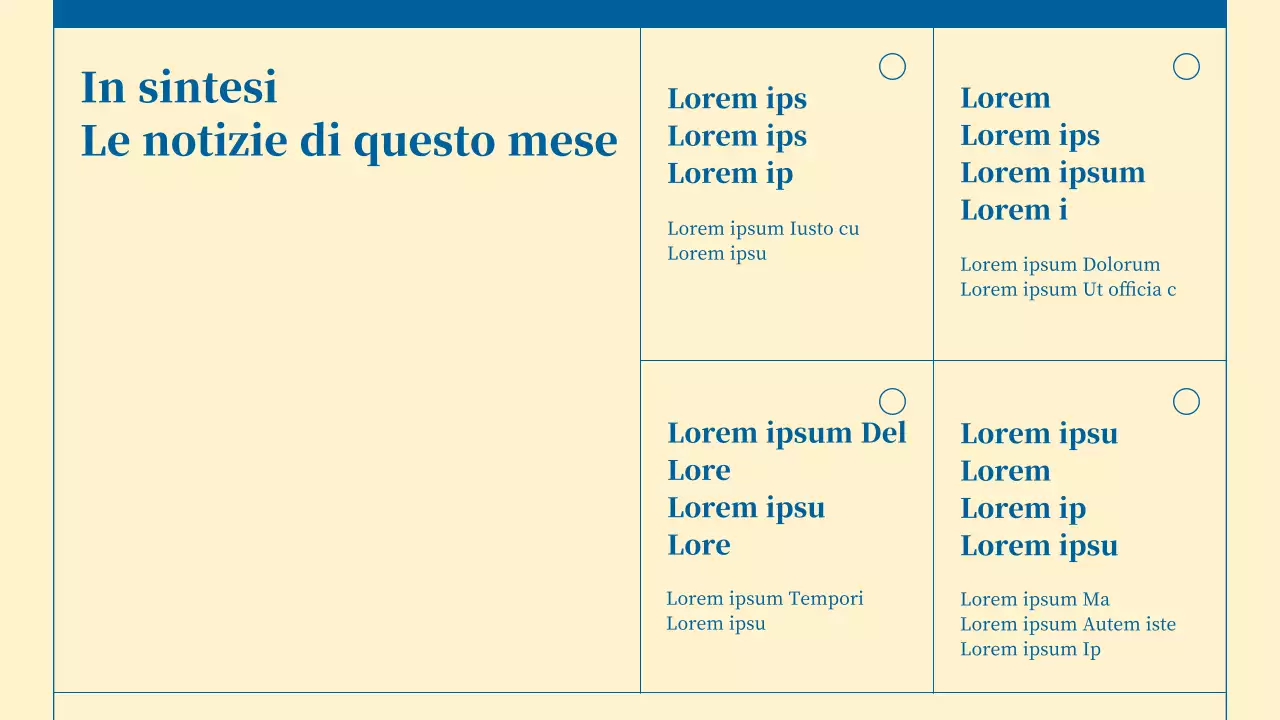 Newsletter di servizi aziendali minimalista in beige e blu