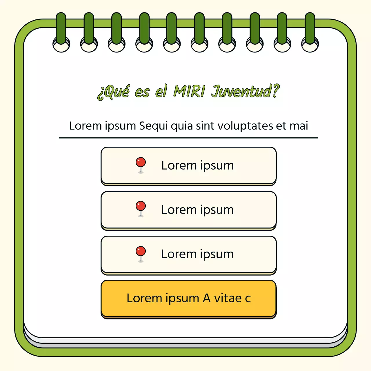 Una sencilla campaña de contratación amarilla y verde