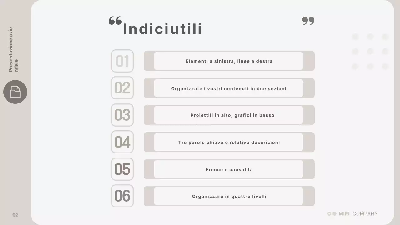 Una presentazione aziendale semplice e beige