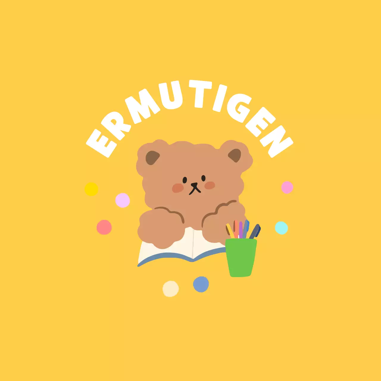 Ein niedliches Schulkonzept, das von Teddybären angefeuert wird