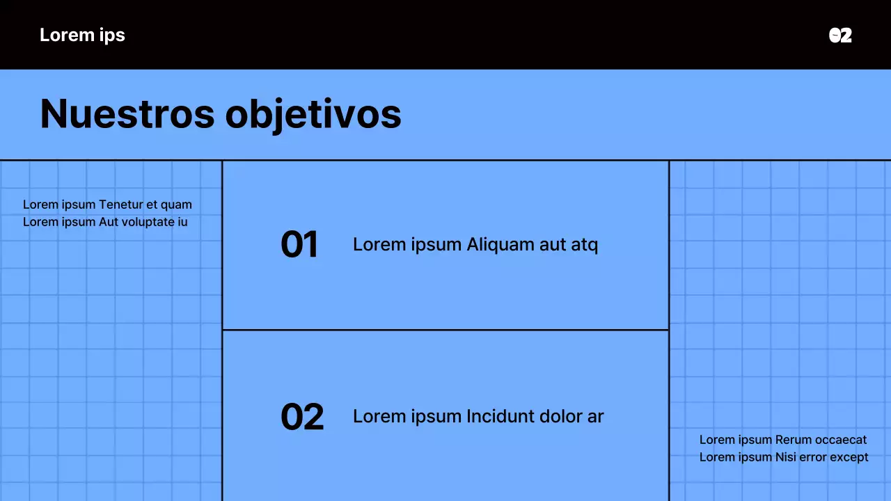 Material de reunión kitsch en azul