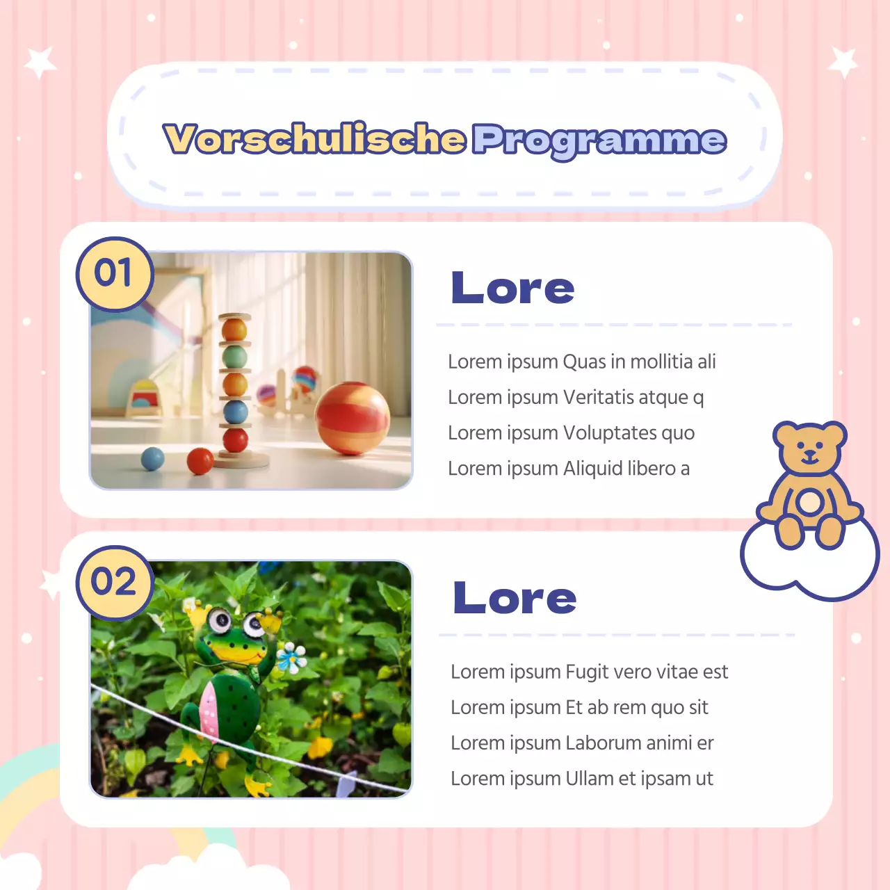 Bezaubernde hellblaue und rosa Kindergarten Kleinanzeigen