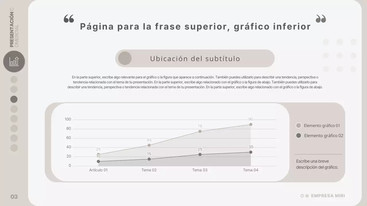 Informe de diseño moderno en beige y gris
