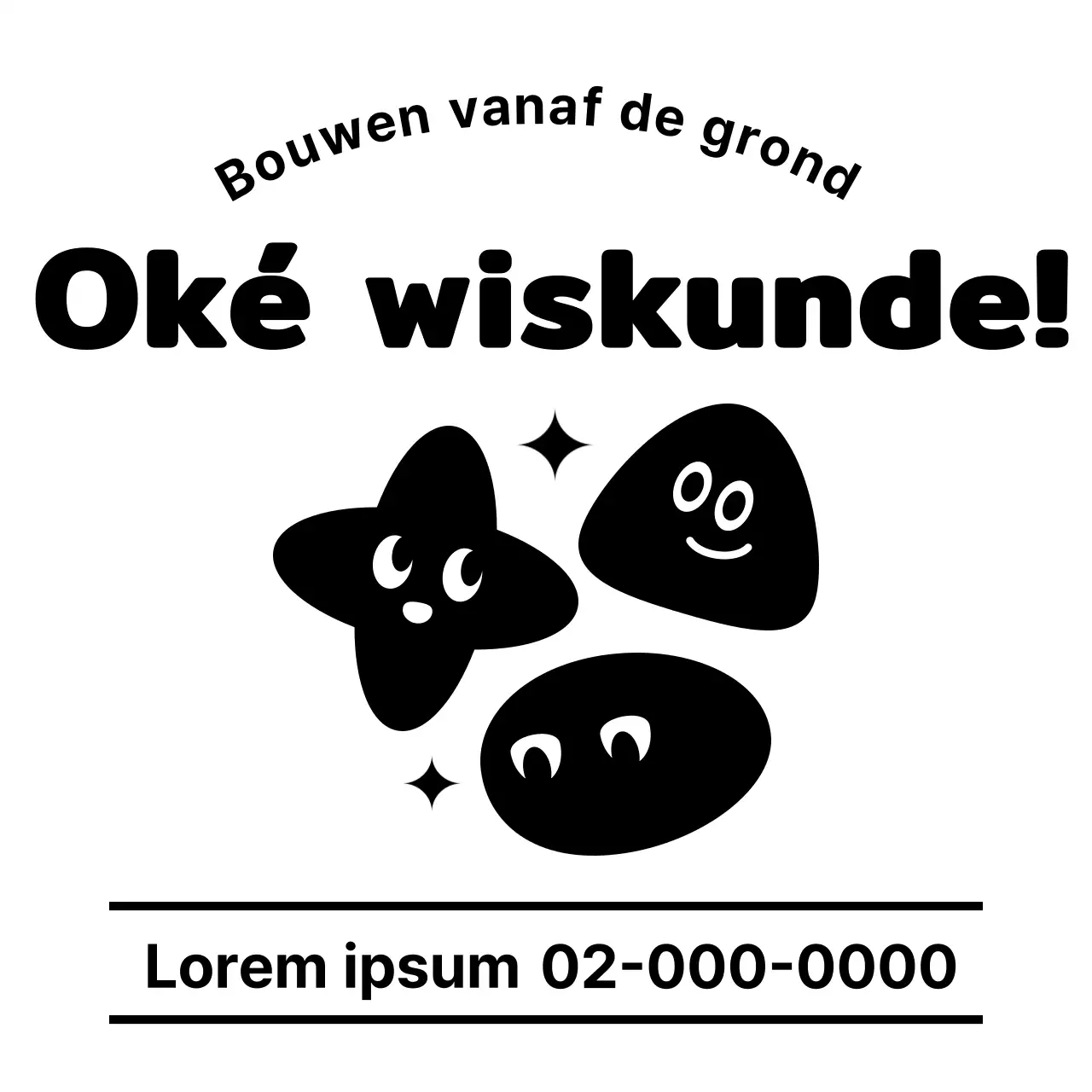 Wiskundeschool ontwerp met leuke vormen