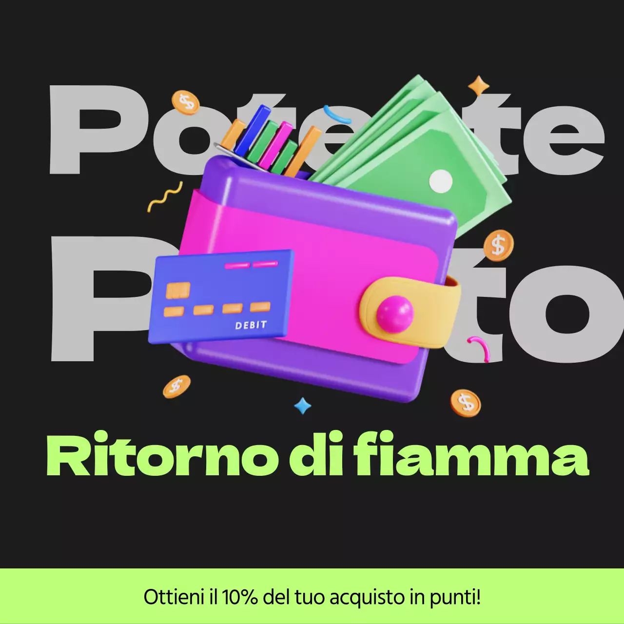 Posta in gioco Cyberpunk punti in nero e verde lime