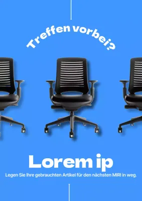 Ankündigung einer kitschigen Unternehmenskultur-Kampagne mit hellblauem Hintergrund