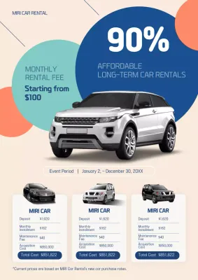 Beige Modern Car Promotion Poster