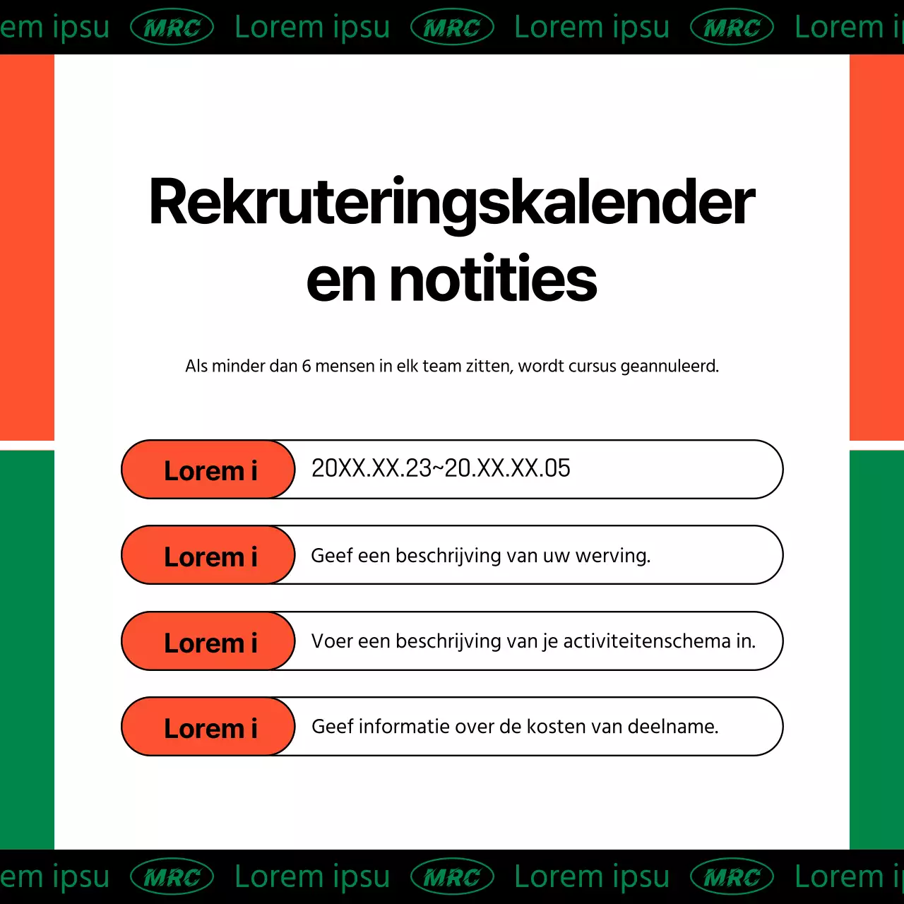 Leden werven voor een kitscherige oranje hardloopclub