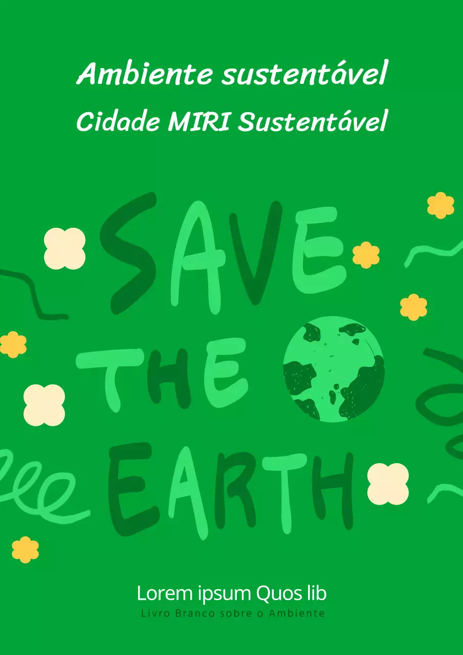 Capa de papel branco ecológico verde e branco