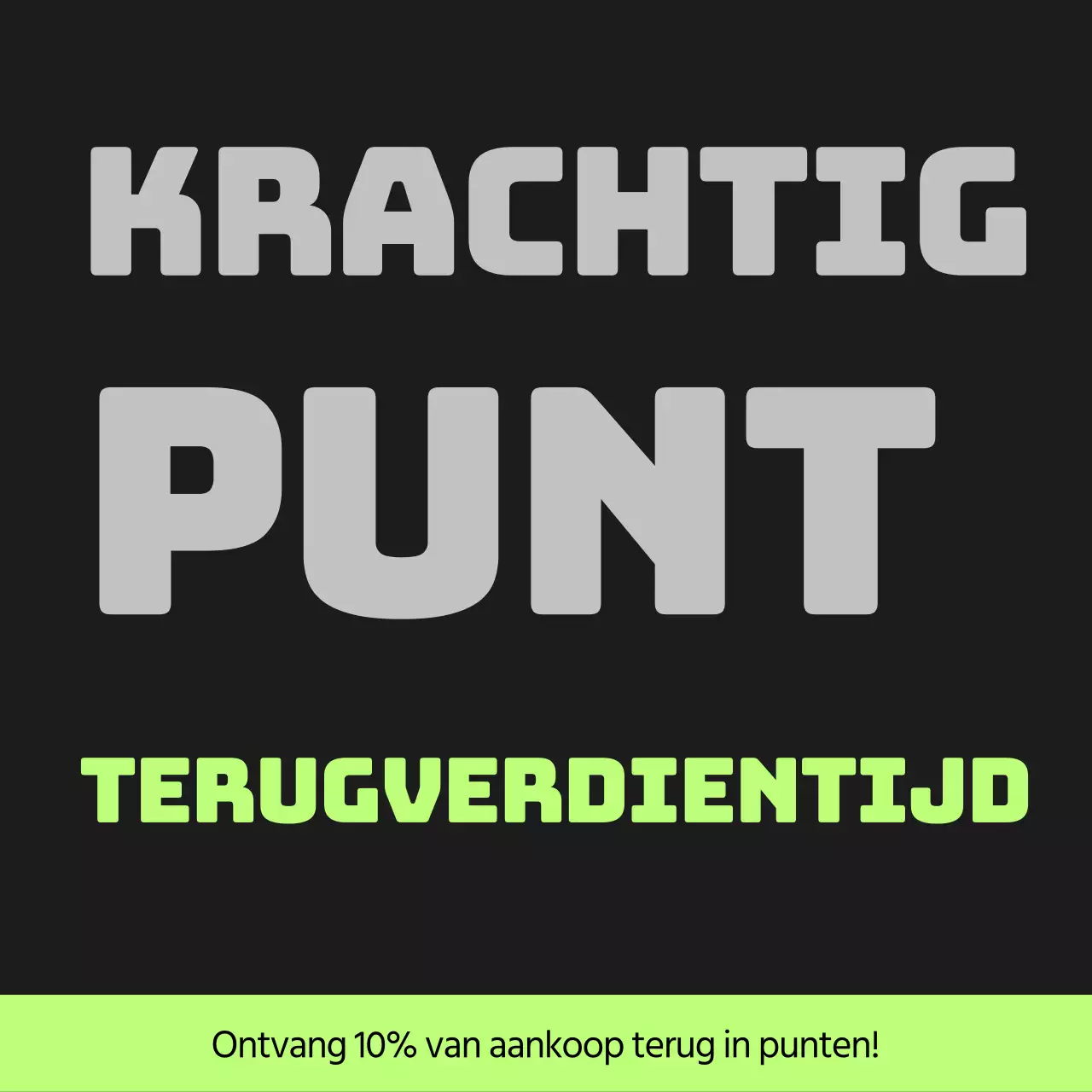 Cyberpunk points payback post in zwart en limoengroen