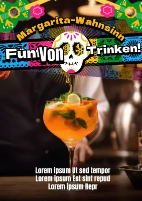 Grün und Orange Kitsch Cinco Mayo Bar Event Werbung