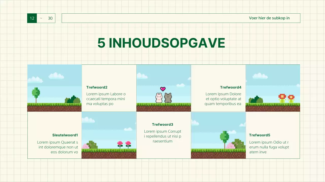 Groen, retro gamegevoelig verslag