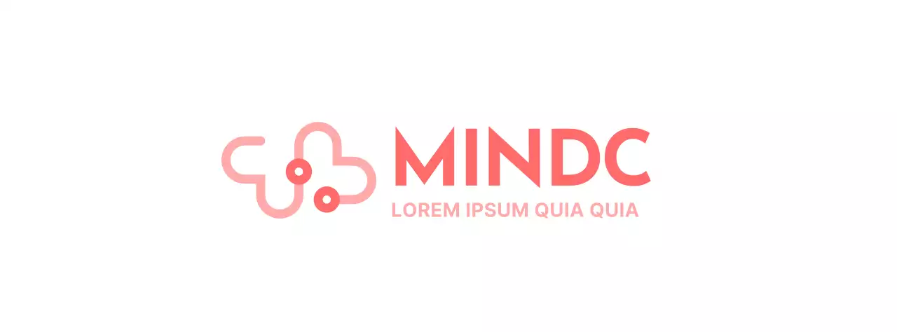 Desenho a cores para uma organização de voluntários com um ícone que representa um coração e um estetoscópio