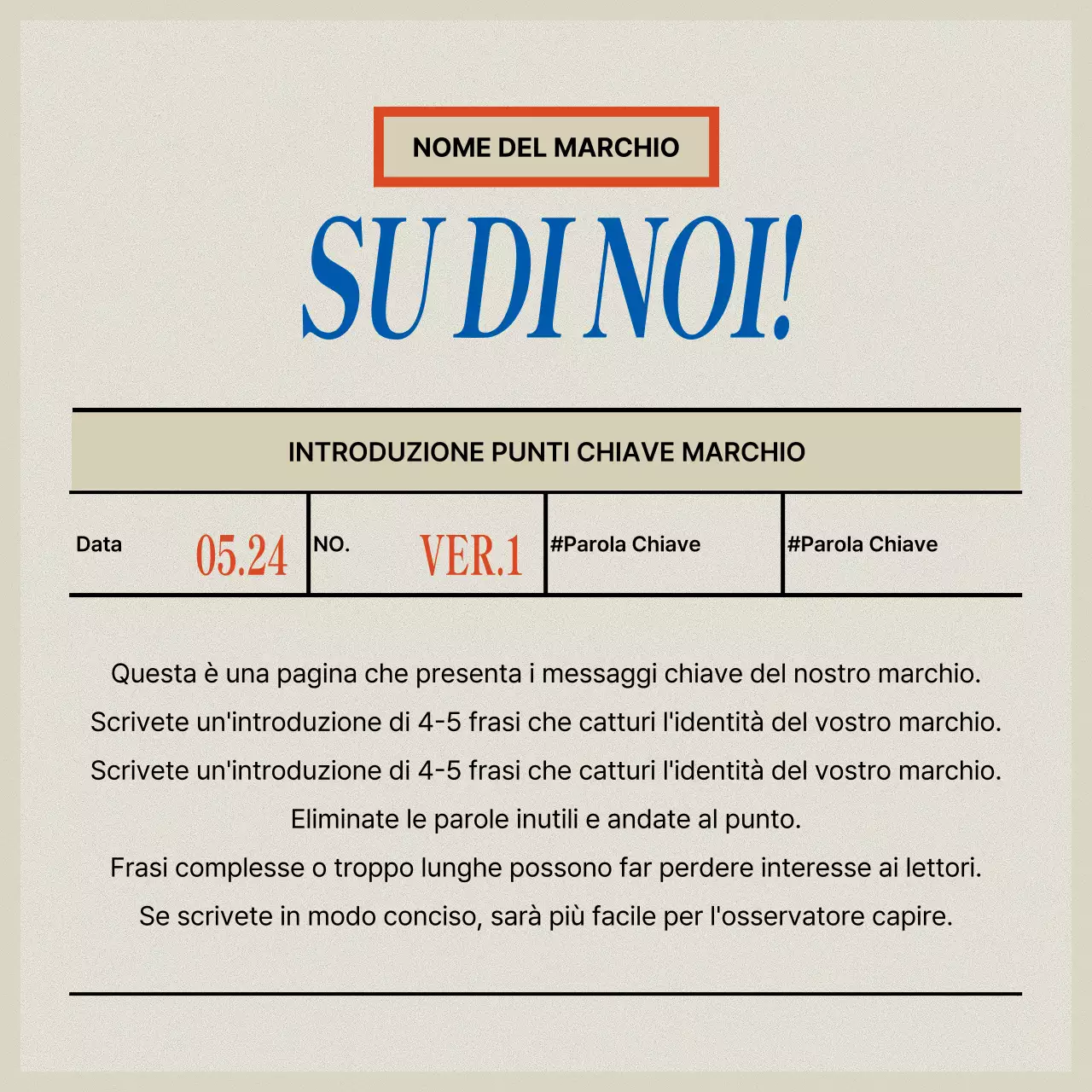 Marchio vintage in rosso e beige