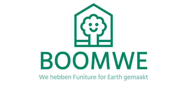 Kleurontwerp voor meubels met merklogo met een boom in een huis
