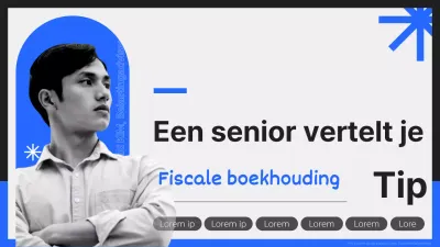 Over moderne fiscale boekhoudtips in blauw en zwart
