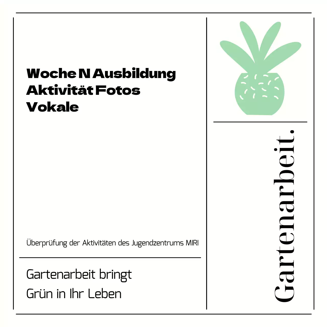 Präsentation der Aktivitäten des Jugendzentrums Minty