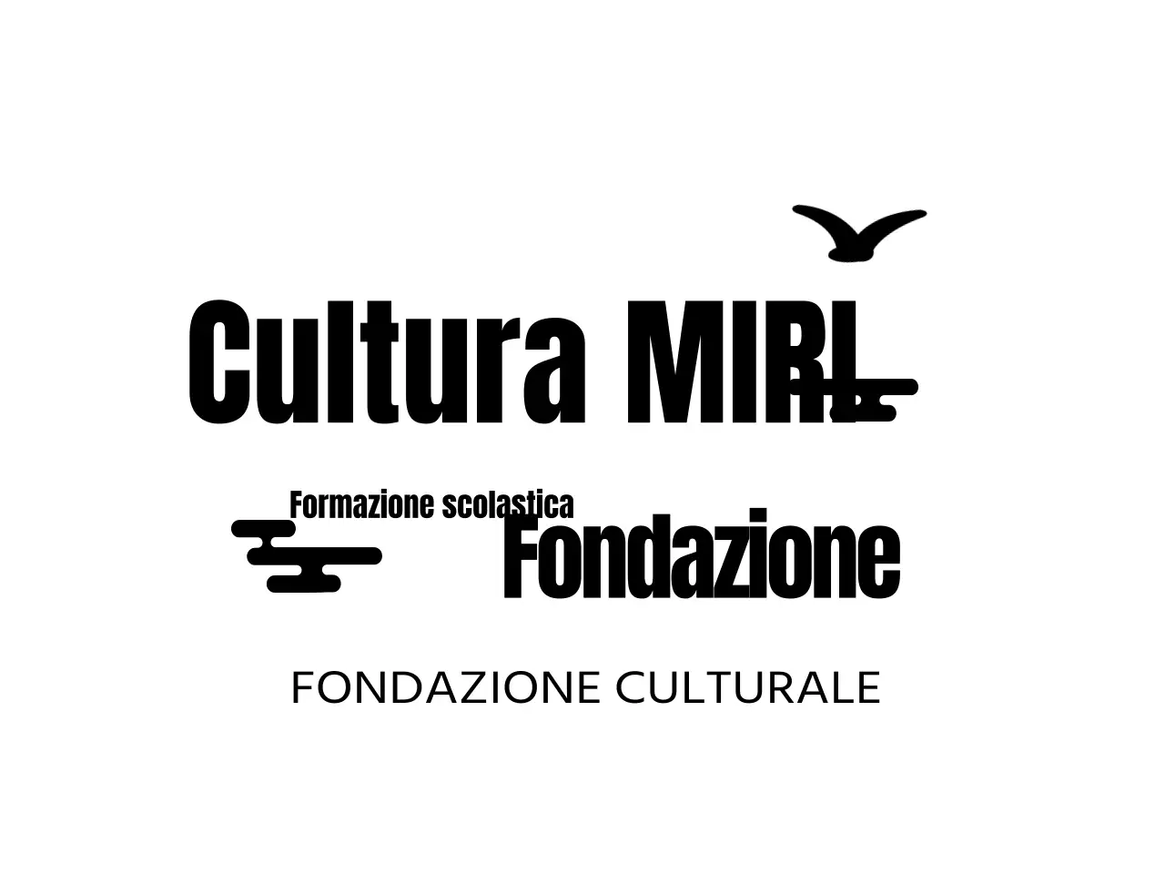 Logo di fondazione di organizzazione educativa con concetto tipografico