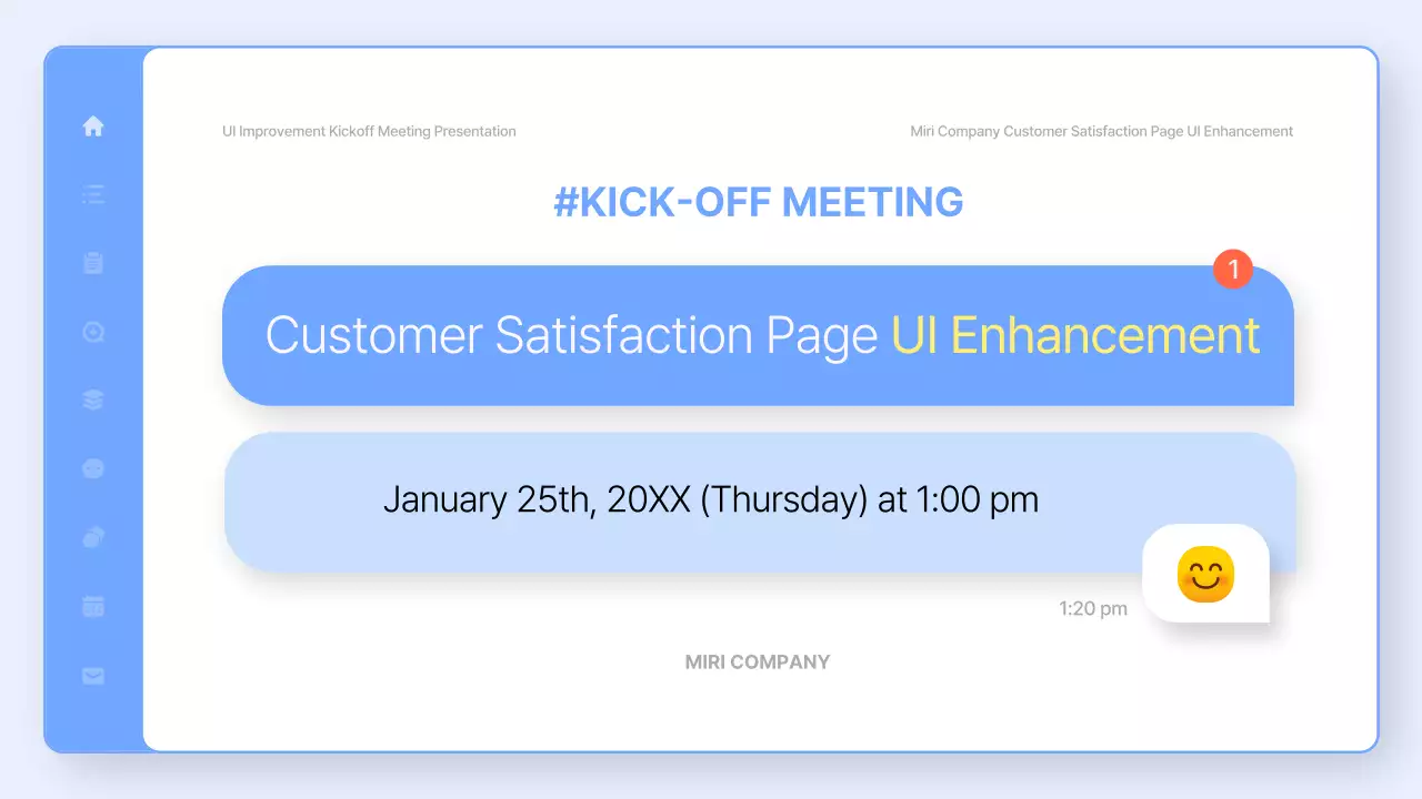 블루 모던 UI 강화 일정 프레젠테이션