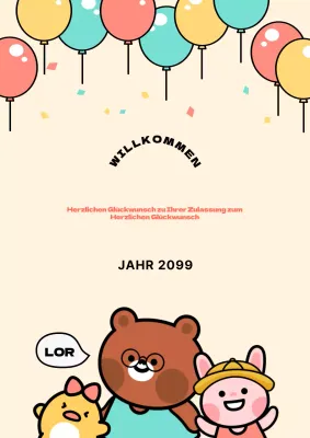 Niedliche Glückwunschhülle in Rosa und Mint