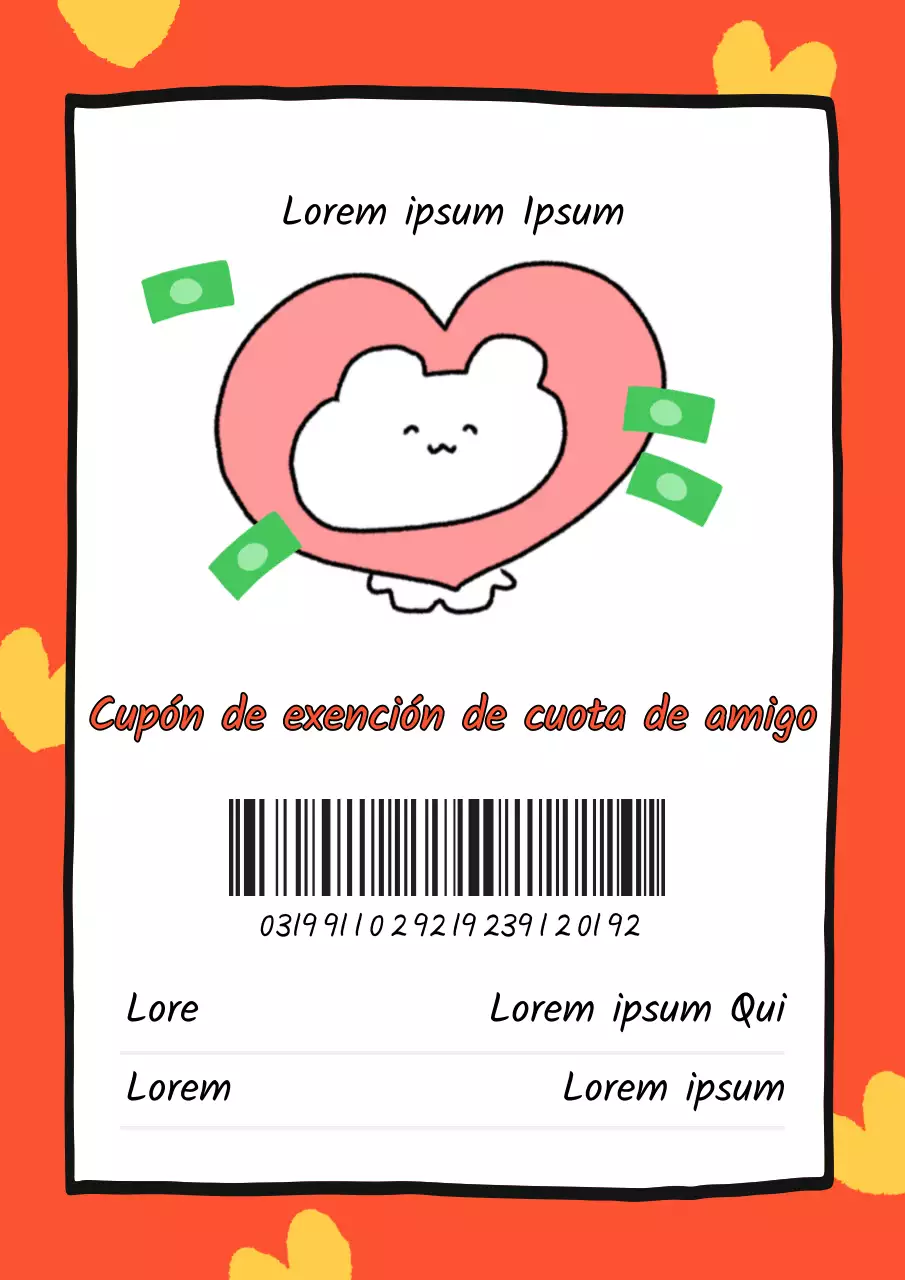 Cupón de exención de la tasa por botellas amarillas y naranjas