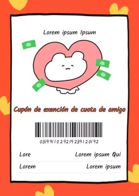 Cupón de exención de la tasa por botellas amarillas y naranjas