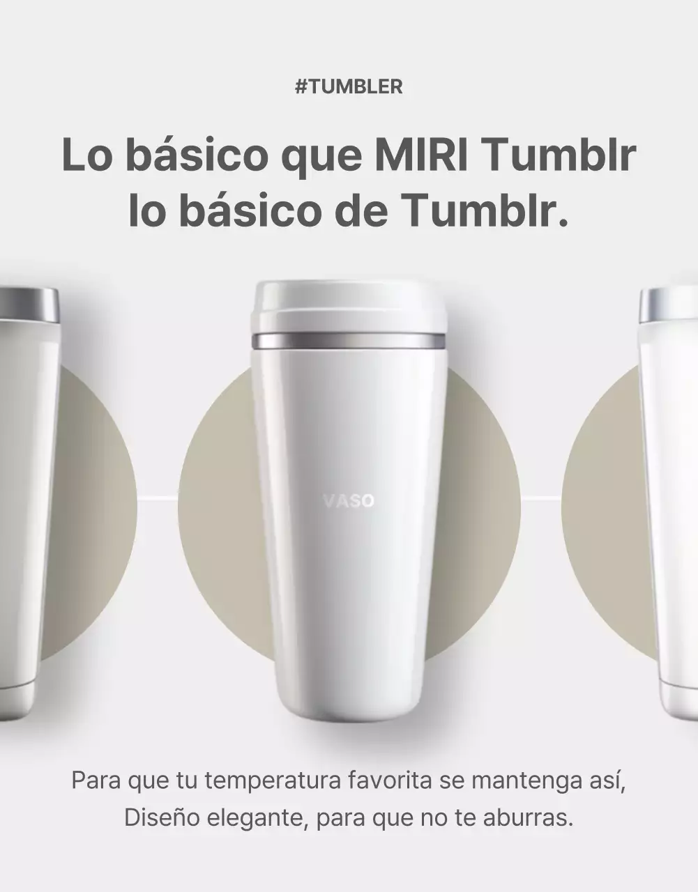 Promover un tumblr sencillo en gris y beige