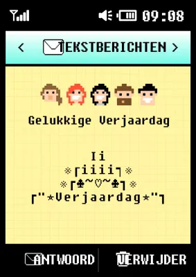 Retro uitnodiging voor verjaardagsfeestje in geel en mint