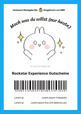 Hübscher blau-weißer Eröffnungsgutschein