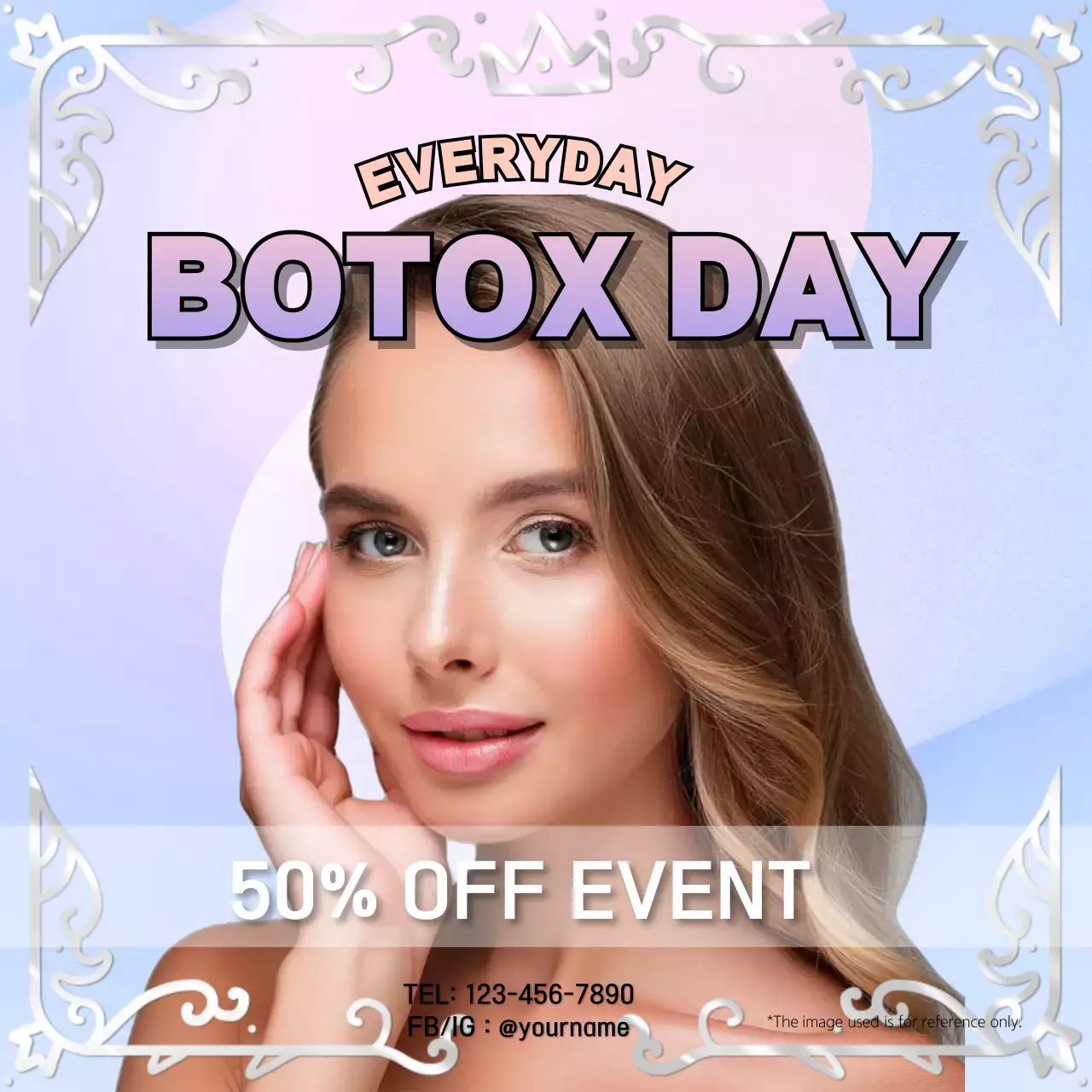 Purple Elegant Beauty Promotion Social Media Post