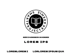 Werbung für eine Agentur für Bildungszulassungen mit einem kreisförmigen Symbol als Logo